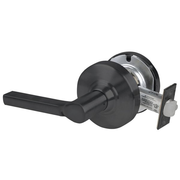 Schlage Grade 1 Exit Lock, Latitude Lever, Non-Keyed, Matte Black Finish, Non-Handed ND25D LAT 622